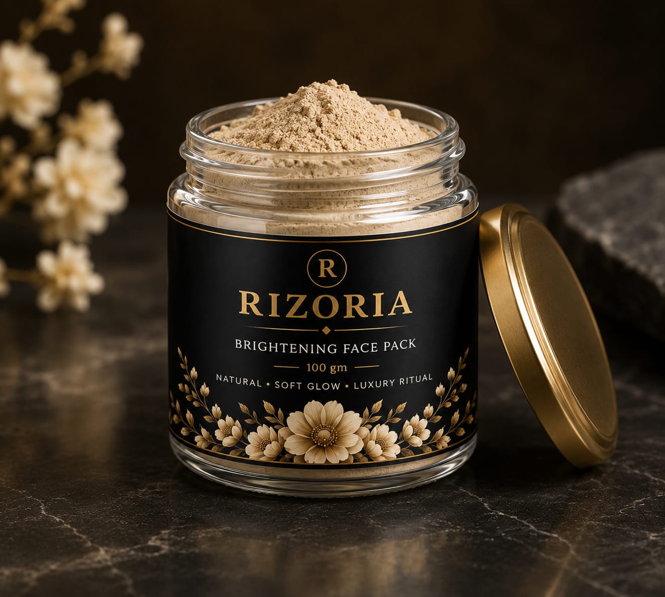 Rizoria Naturals face pack jar